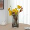 Set of 2 Square Frosted Clear Glass Table Vase - A Timeless Centerpiece for Dining Tables, Living Rooms, Bedrooms, Hotel Reception Areas and Conference Rooms, Ideal for Weddings and Special Occassions